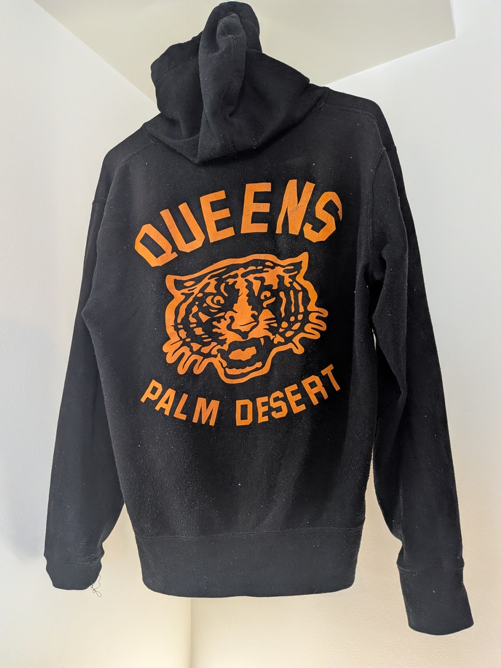 Queens Of The Stone Age Palm Desert Black Hoodie with Orange Tiger Graphic